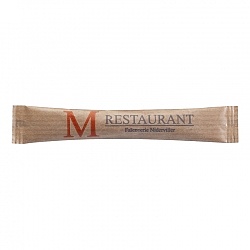 Stick de sucre en Papier Kraft Sucre Blanc 4g personnalisé RESTAURANT M